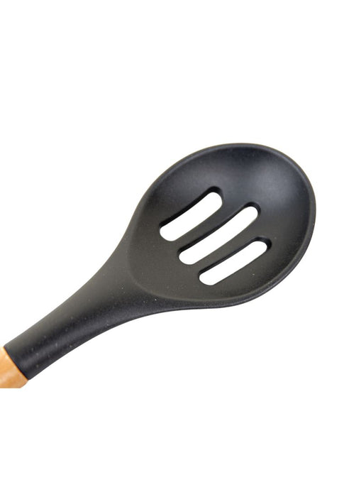 Landmark Anchor Silicone Slotted Spoon With Wooden Handle