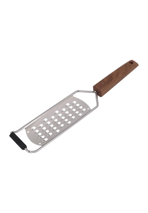 Chef's Gallery Stainless Ultra Coarse Grater with Solid Walnut Wooden Handle
