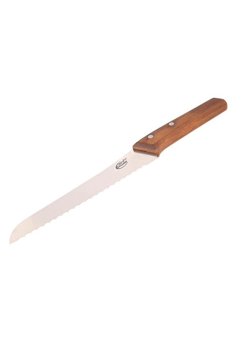Chef's Gallery Stainless Bread Knife 8" with Solid Walnut Wooden Handle