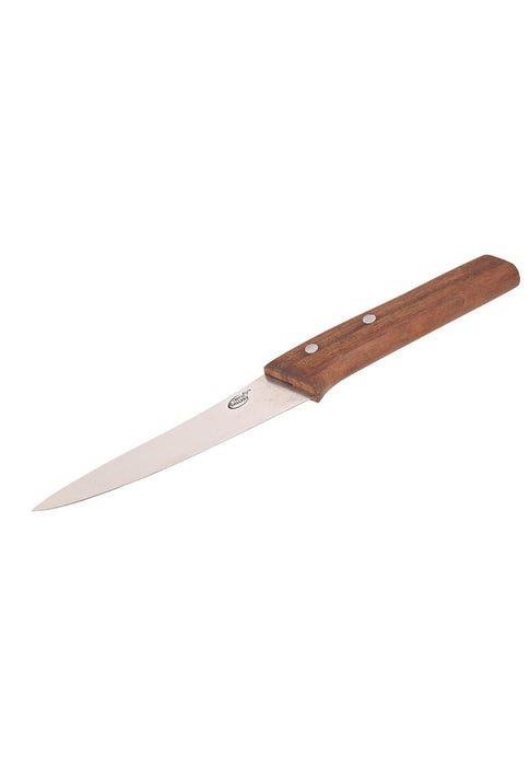 Chef's Gallery Stainless Utility Knife 5" with Solid Walnut Wooden Handle