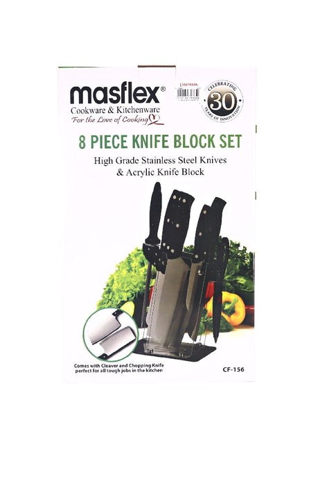 Masflex 8piece Knife Set with Acrylic Block