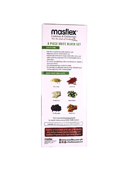 Masflex 8piece Knife Set with Acrylic Block