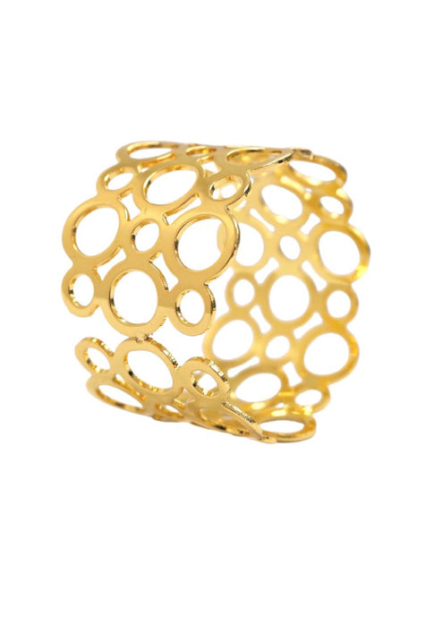 Landmark 4 Piece Small Circle Gold Ring Napkin Holder