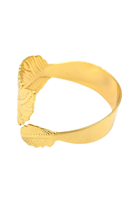 Landmark 4 Piece 2 Leaf Gold Ring Napkin Holder