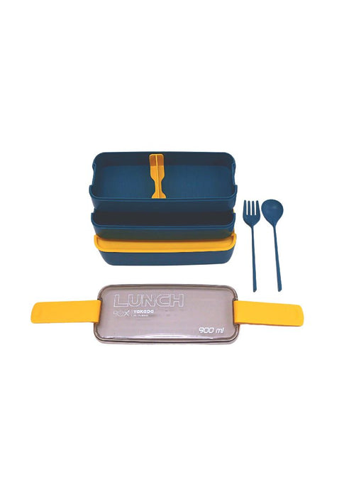 Landmark 3-Layer Lunch Box with Fork and Spoon