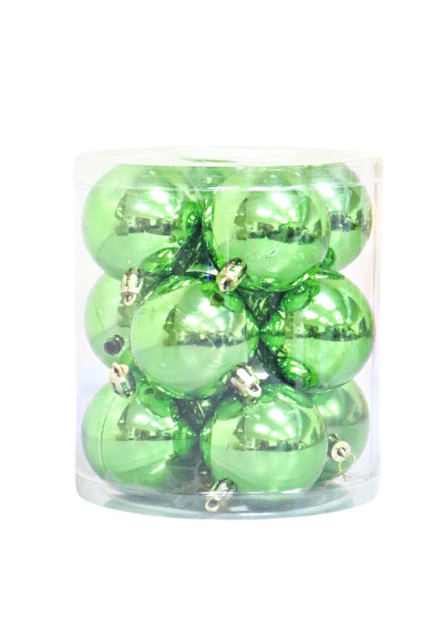 Landmark All Shiny Christmas Ball 6cm In Flower Shape Tube