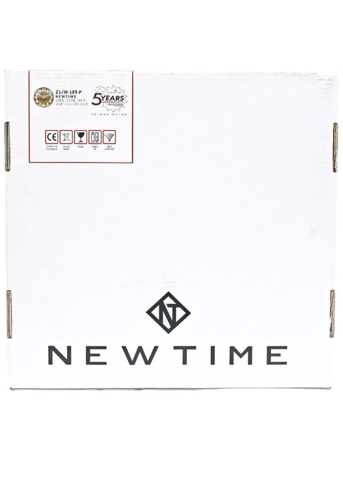 Neotime Rimless Antique Wood Look Face Wall Clock 12" with White Numbers