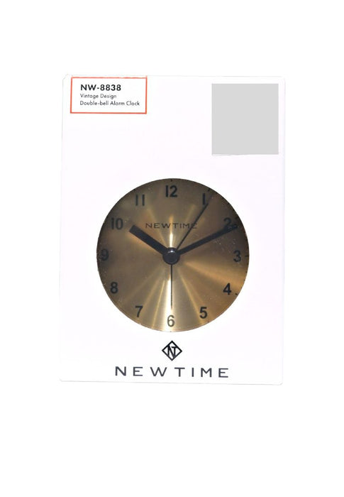 Neotime Double-bell Alarm Clock Vintage Design with Aluminum Dial - Matte Black