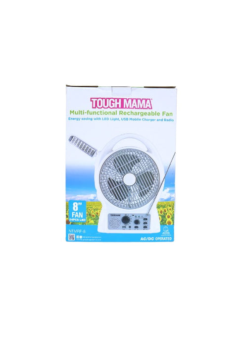 Tough Mama Multi-Functional Rechargeable Fan 8"