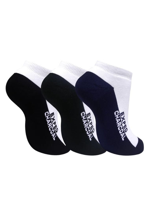 Darlington Men's 3 Pairs Sports Foot Socks Color Sole - Assorted