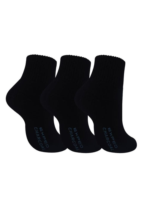 Darlington Men's 3 Pairs Sports Anklet - Black
