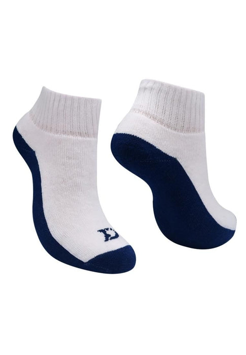Darlington Children 3 Pairs Sports Socks Colored Sole With Knit in New Darlington Logo - Black/Steel Gray/Navy Blue (2-4)