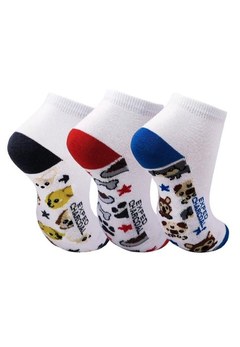 Darlington Children 3 Pairs Casual Design On Sole With Cute Dog Design