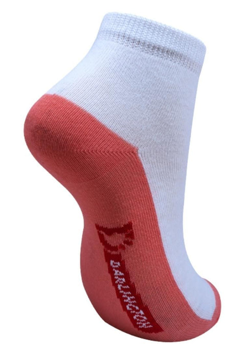 Darlington Children 3 Pairs Casual Anklet Colored Sole - Hot Coral/Spectra Green/Pink (7-10)