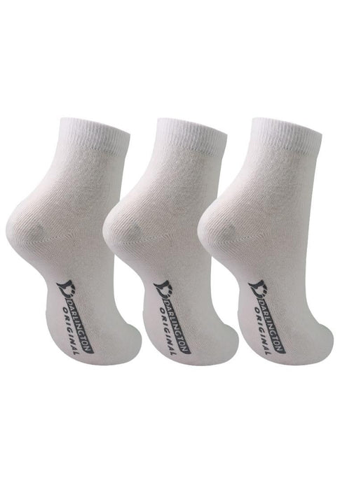 Darlington Children 3 Pairs Casual Socks Plain With Darlington Original Print - White