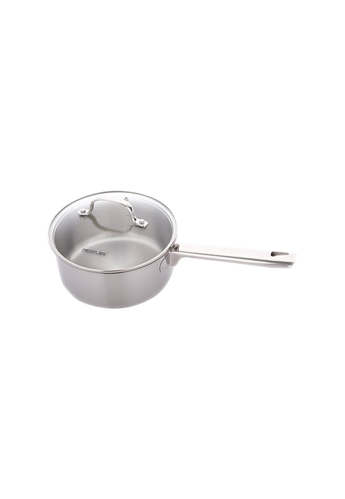 Neoflam Stainless Steel Sauce Pan with Glass Lid
