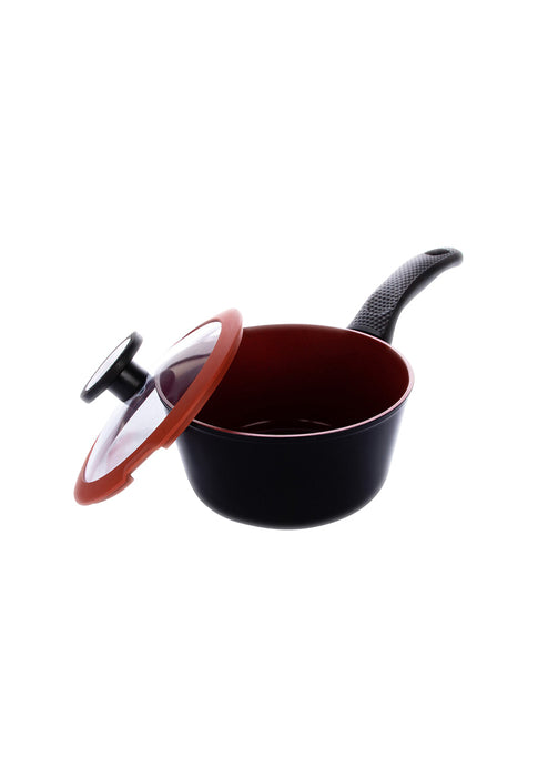 De Chef Forged Sauce Pan with Silicone Glass Lid