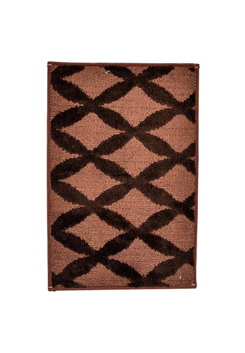 Embossed Crisscross Design Furry Doormat