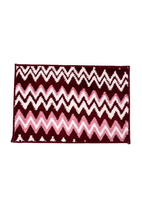 3-Tone Zigzag Design Furry Doormat