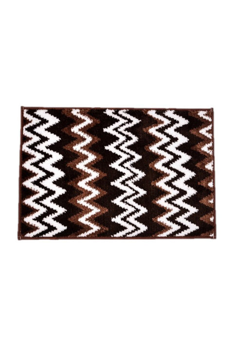 3-Tone Zigzag Design Furry Doormat