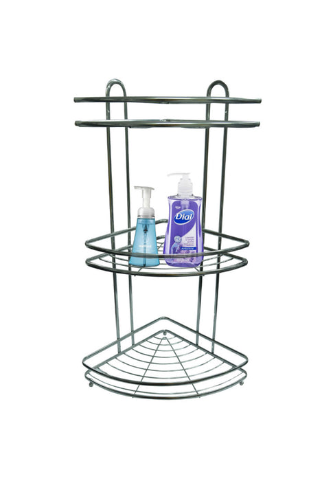3-Layer Masflex Chrome Bathroom Corner Rack