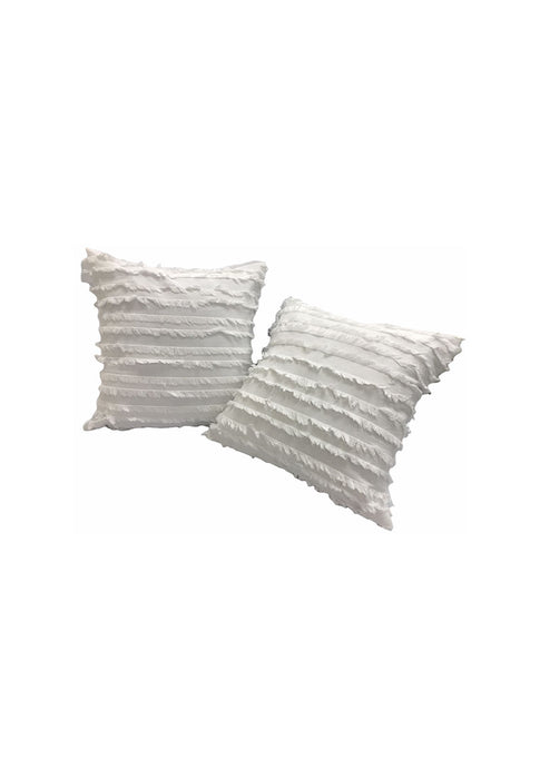 Cotton Throw Pillow Case with Horizontal Tassel