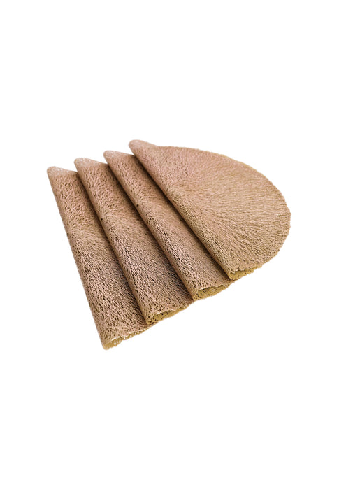 Set of 4 Placemat PVC Leatherette Metallic
