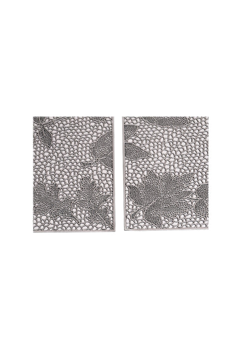 Set of 4 Round Placemat PVC Leatherette Metallic 38 x 38cm
