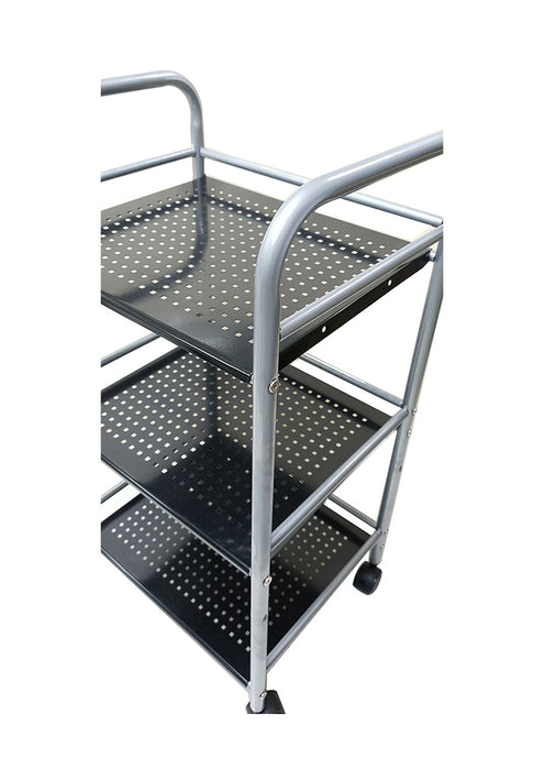Keyway Trolley 3-Layer With Metal Frame And Shelving With Caster