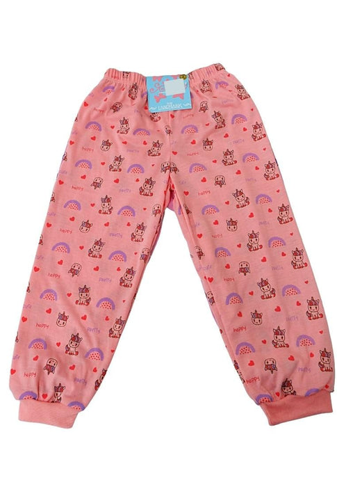 Landmark Pajama Pants Unicorn Pretty and Donut Candy - Dark Peach/Pink