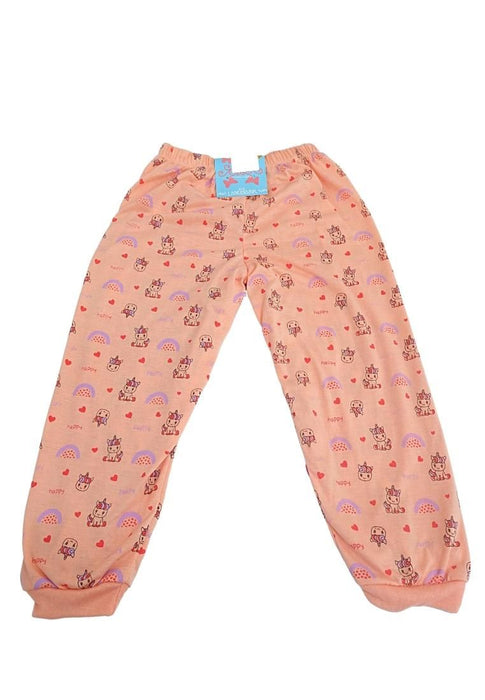 Landmark Pajama Pants Unicorn Pretty and Donut Candy - Peach/Pomelo