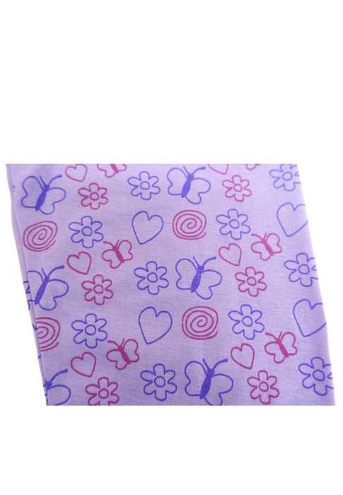 Landmark Pajama Pants Butterfly, Flower and Heart 2 in 1 - Lilac/Pink
