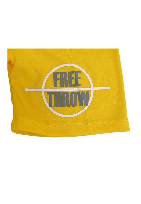 Landmark Short Set Sando 2-Tone Basketball Free - Throw Print - Mole/Yellow