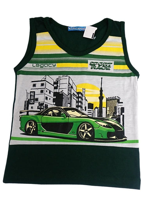 Landmark Short Set Sando Legacy Sport Race Print - C. Olive