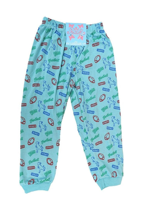 Landmark 2 in 1 Pajama Pants Band Dinosaur,Sun and Football, Sports - Light Gray/Dark Blue