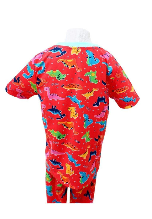 Landmark Short Sleeves and Pajama Set - Red
