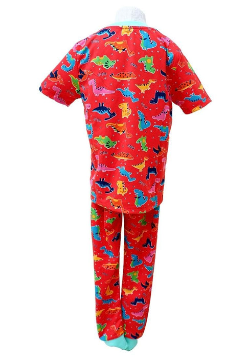 Landmark Short Sleeves and Pajama Set - Red