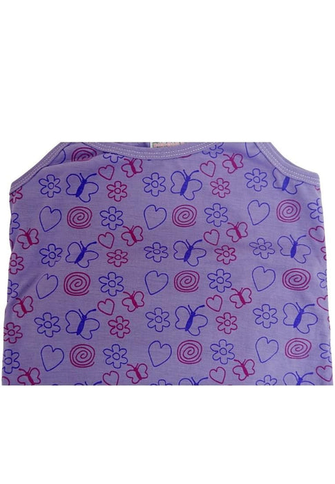 Landmark Spaghetti Shirt Butterfly, Flower and Heart - 2 in 1 Lilac/Pink