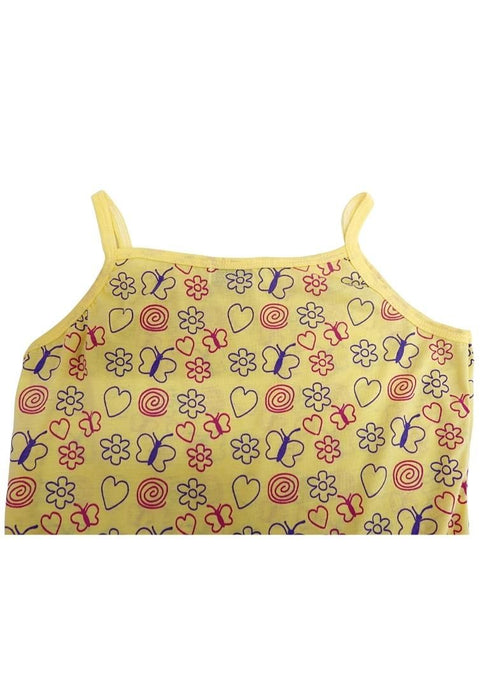 Landmark Spaghetti Shirt Butterfly, Flower and Heart - 2 in 1 Yellow/Pomelo