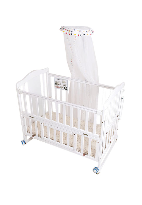 Moonbaby Wooden Crib Dropsided Converted To Co -Sleeper