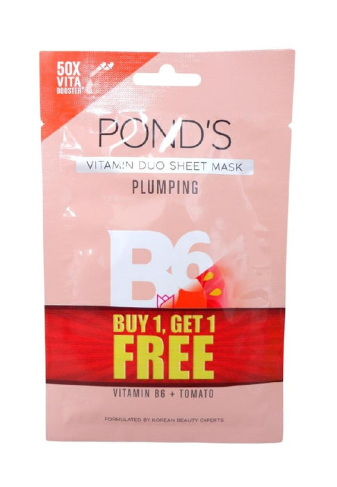 Ponds Sheet Mask Vit B6+Tomato 20g Buy 1 Get 1 Free