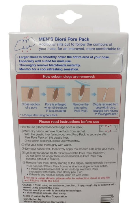 Biore Pore Pack Men - 4 Strips