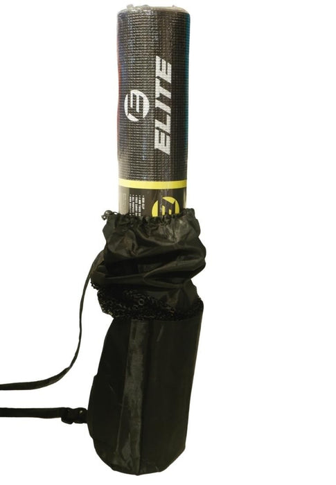 Elite Yoga Mat with Carry Bag - Black 4mm.