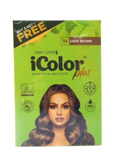 iColor Plus Shampoo-In Hair Color 30ml 5+1 Free