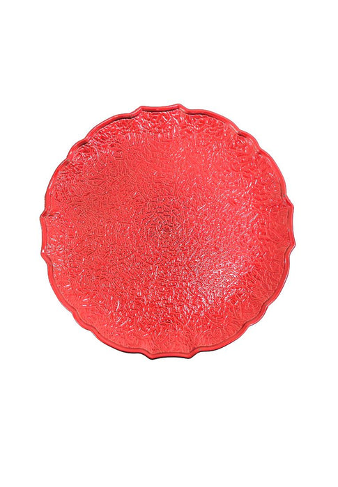Masflex 4 Piece Baroque Red Charger Plate