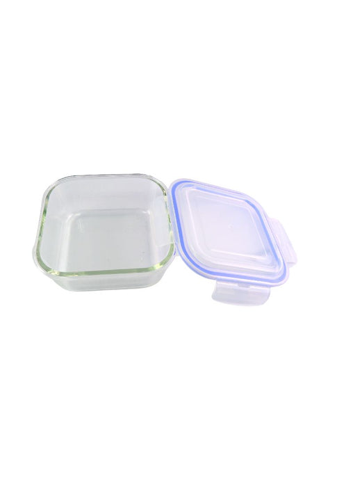 Square Borosilicate Glass Food Container with PP Lid - 1200ml