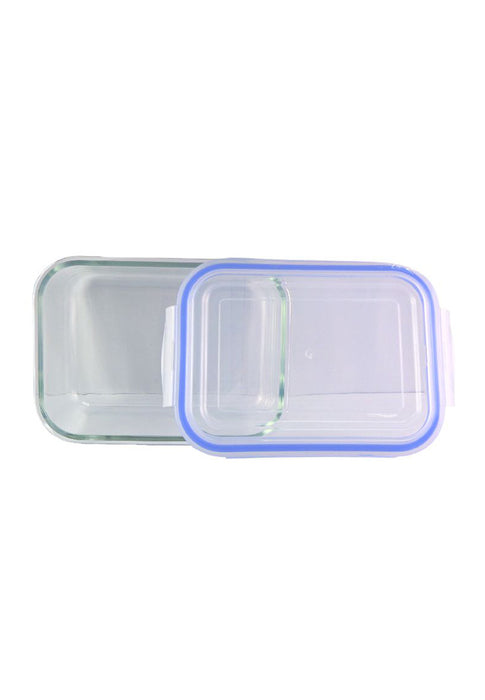 Borosilicate Rectangular Glass Food Container with Lid - 640ml