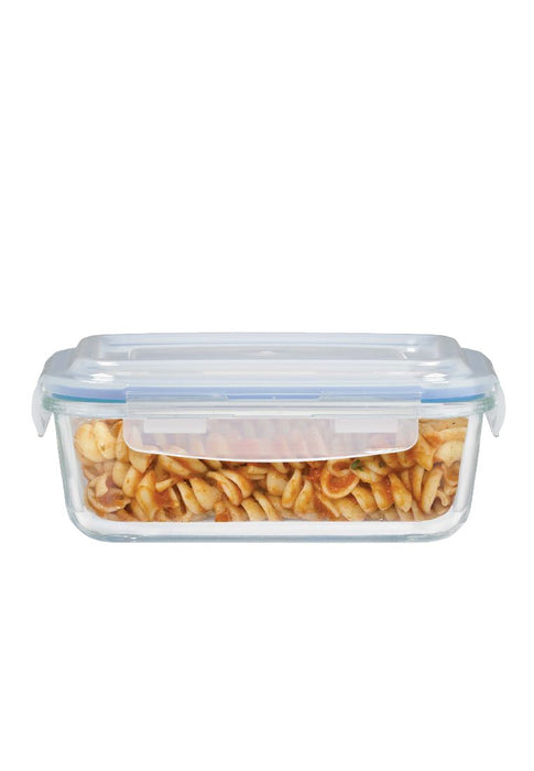 Borosilicate Rectangular Glass Food Container with Lid - 640ml