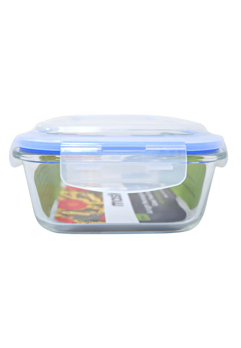 Masflex Rectangular Borosilicate Glass Food Container 1.05L With PP Lid