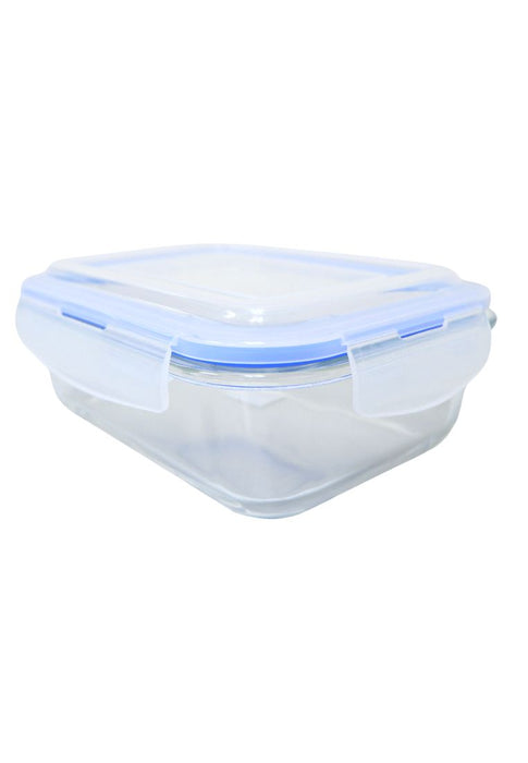 Masflex Rectangular Borosilicate Glass Food Container 1.05L With PP Lid